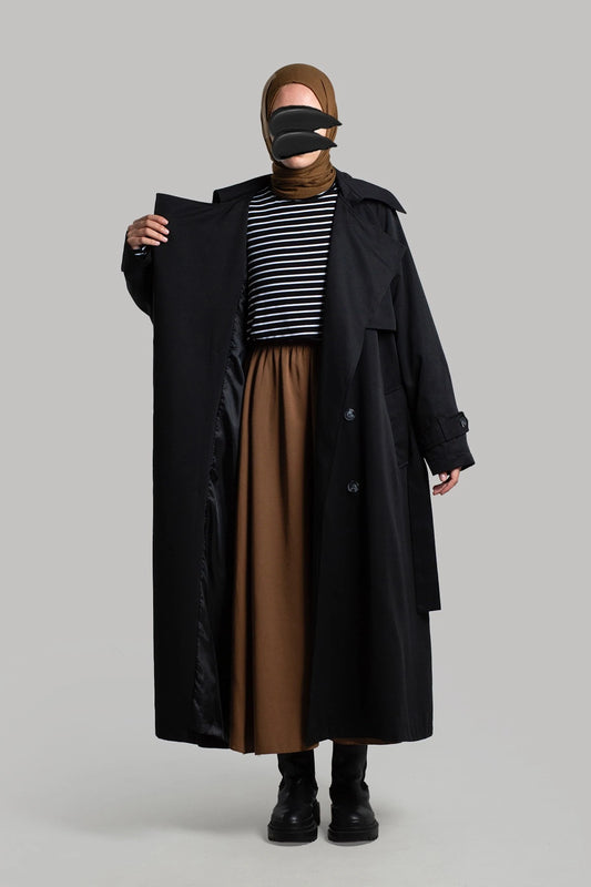 Buttoned Trench Coat